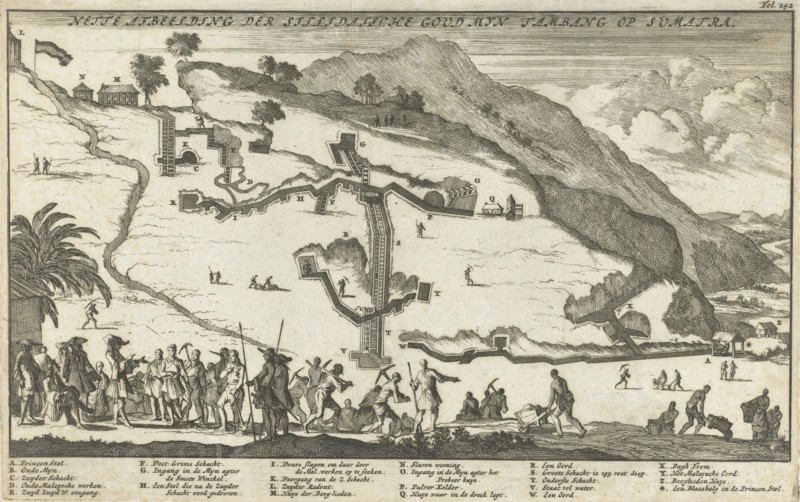 Mine Tambang to Sumatra, Caspar Luyken, Willem van de Water, 1694
