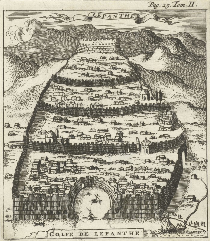 View of Lepanto, Jan Luyken, Hendrick and Dirk Boom, 1679