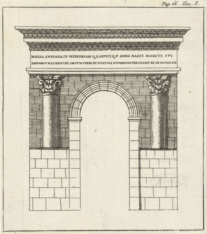 Roman gate at Zara, Jan Luyken, Hendrick and Dirk Boom, 1679
