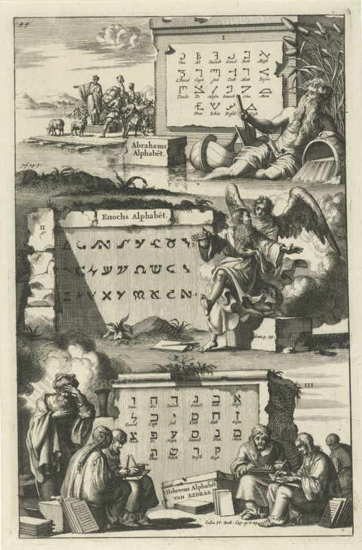 Alphabet of Abraham, Enoch and Ezra, Jan Luyken, Wilhelmus Goeree (I), 1690