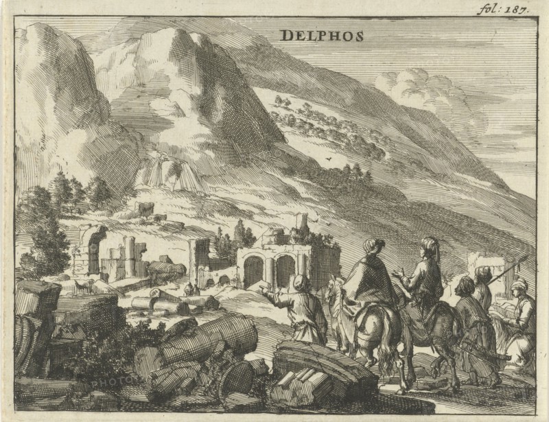 View of Delphi, Jan Luyken, Jan Claesz ten Hoorn, 1689