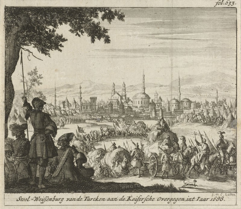 Conquest of Stuhlweissenburg in Hungary, 1688, Caspar Luyken, Jan Luyken, Jurriaen van Poolsum, 1689