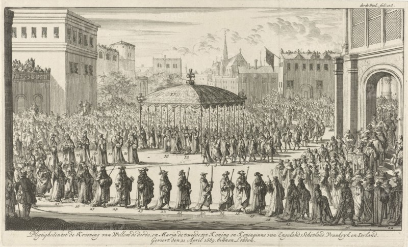 Coronation Procession of William III, 1689, Jan Luyken, Jan Claesz ten Hoorn, 1689