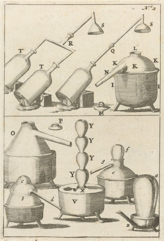 Various images of laboratory tools, Jan Luyken, Jan Claesz ten Hoorn, 1689
