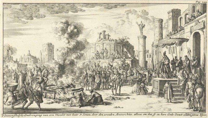 Martyrdom of seven brothers and their mother, Jan Luyken, 1684