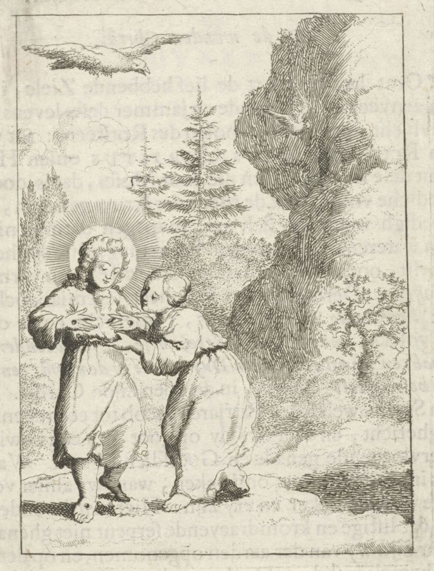 Christ shows the personified soul wounds, Jan Luyken, Pieter Arentsz II, 1678-1687