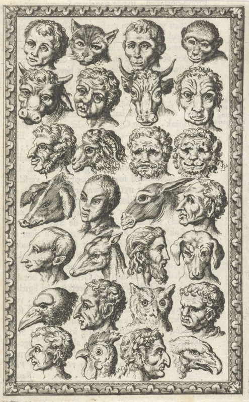 28 cups of humans and animals, Jan Luyken, Willem Goeree, 1682