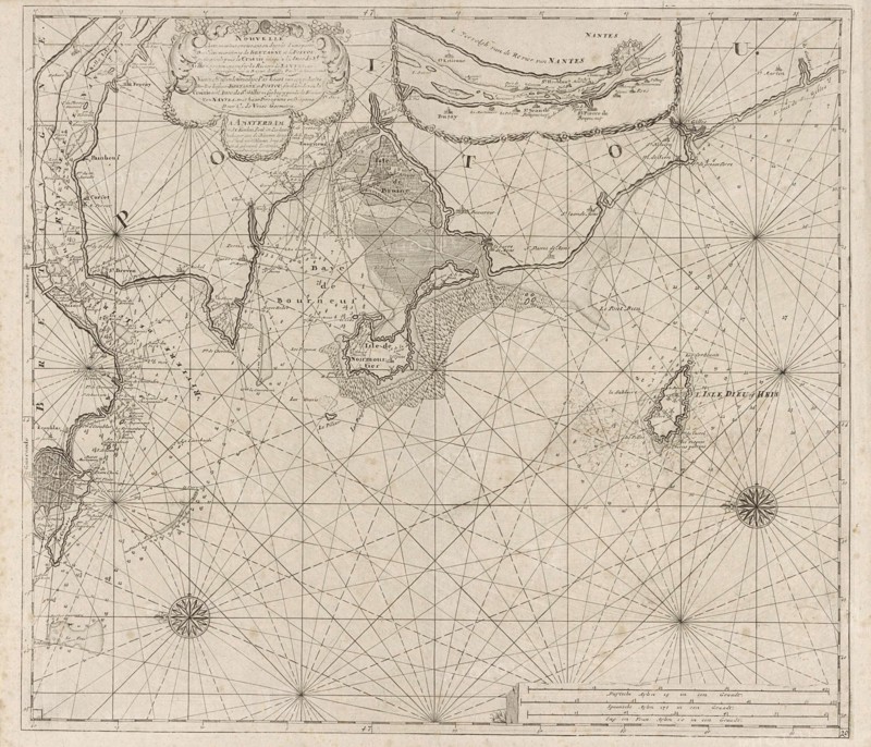 Sea chart of part of the coast of Brittany, Anonymous, Johannes van Keulen (I), unknown, 1681 - 1803