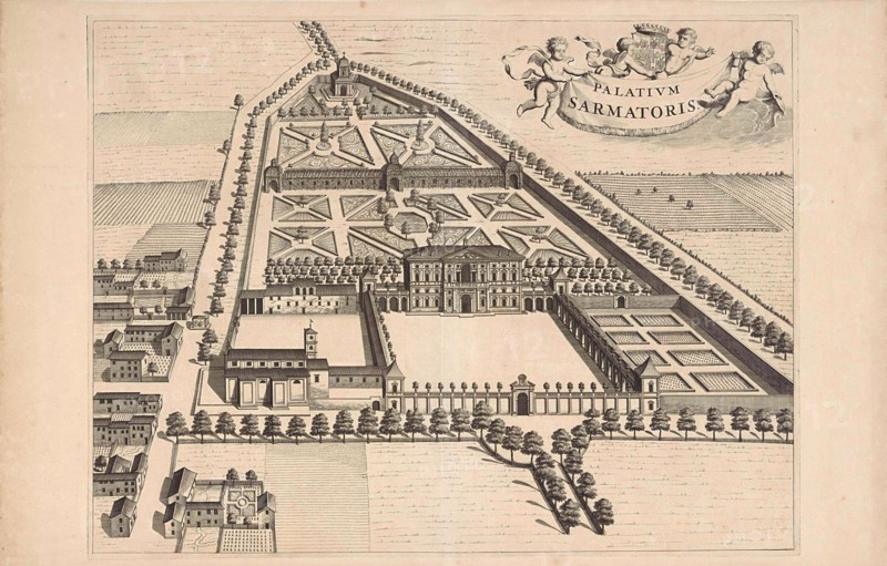 View of a country retreat, Jan Luyken, Caspar Luyken, 1725