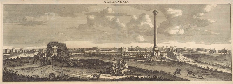 View of the city of Alexandria, Jan Luyken, Pieter Schenk (I), Cornelis de Bruyn, 1698