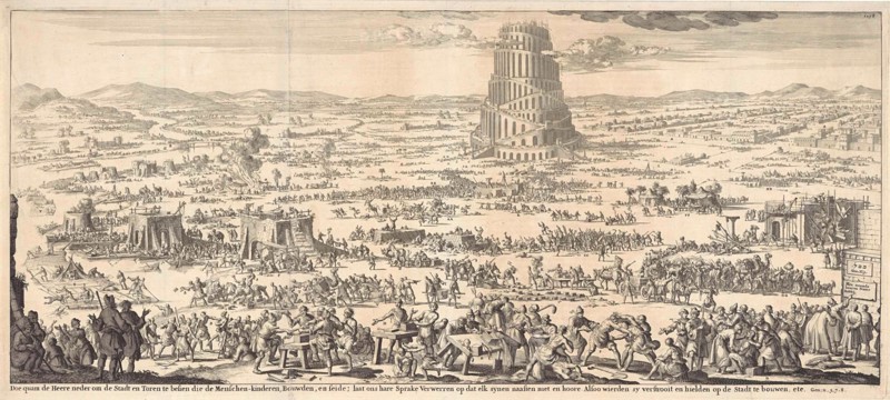 Tower of Babel, Jan Luyken, Willem Goeree, 1690