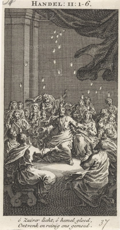 Outpouring of the Holy Spirit, Jan Luyken, Anonymous, 1712