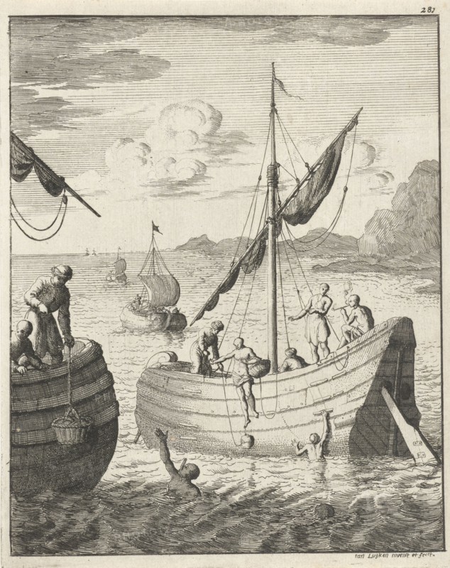 Pearl Fisheries in Persia, Jan Luyken, 1682