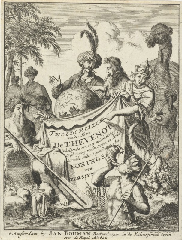 Jean de Thevenot talking to a Turk, Jan Luyken, 1682