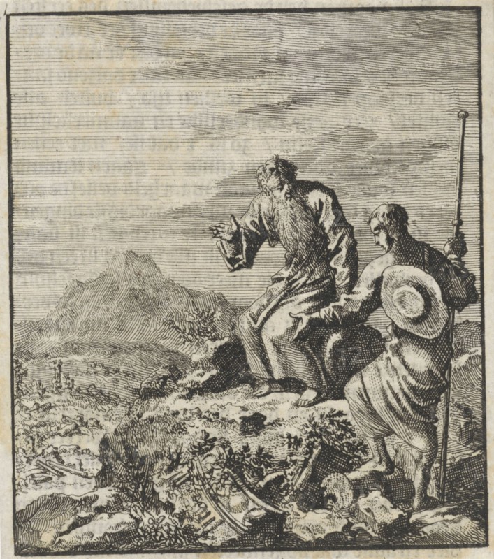 Wandering soul finds Simon Cleophas, Jan Luyken, Jan Rieuwertsz. (II), Barent Visscher, 1706