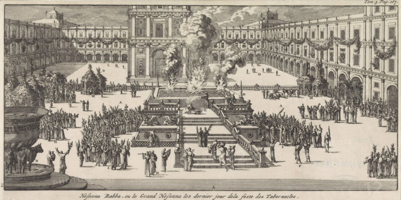 Christ on the last day of the Feast of Tabernacles, print maker: Jan Luyken, Pieter Mortier, 1705