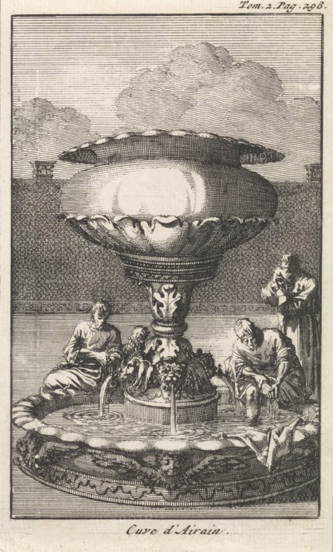 Copper laver or wash basin in the court of the tabernacle, Jan Luyken, Pieter Mortier, 1705