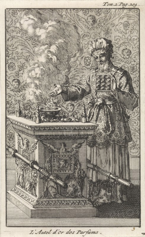 golden altar of incense in Jewish worship, Jan Luyken, Pieter Mortier, 1705