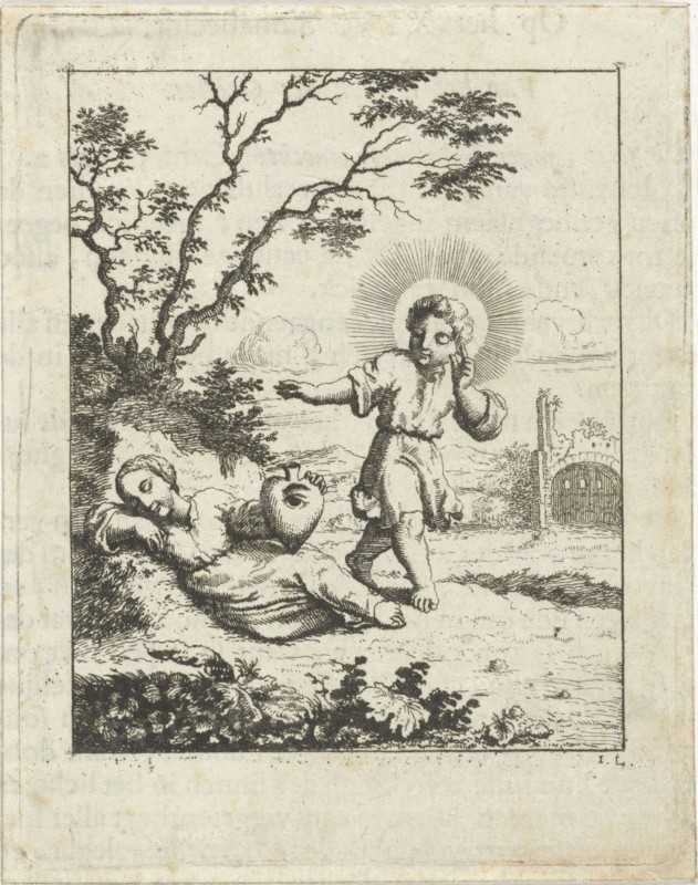 Christ finds the personified soul asleep, Jan Luyken, Pieter Arentsz II, 1678-1687