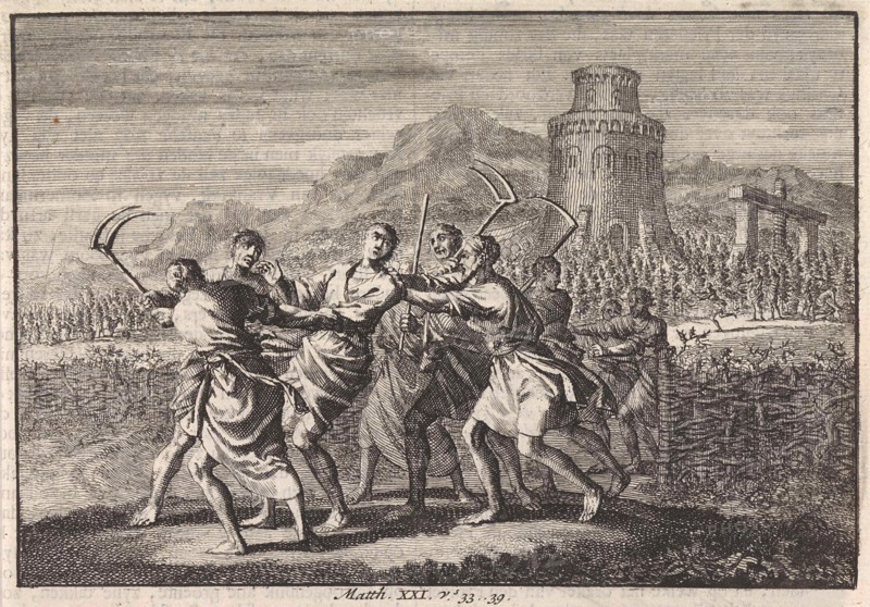 Parable of the tenants of the vineyard, Jan Luyken, 1703 - 1762