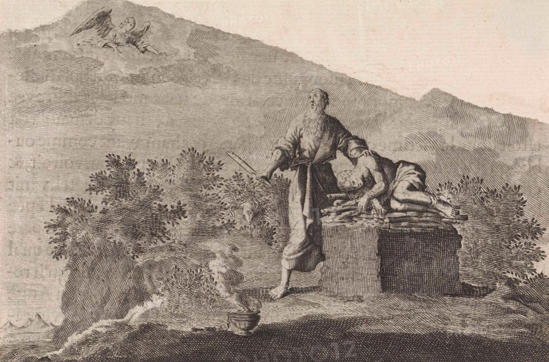 Sacrifice of Isaac, Jan Luyken, Pieter Mortier, 1703 - 1762