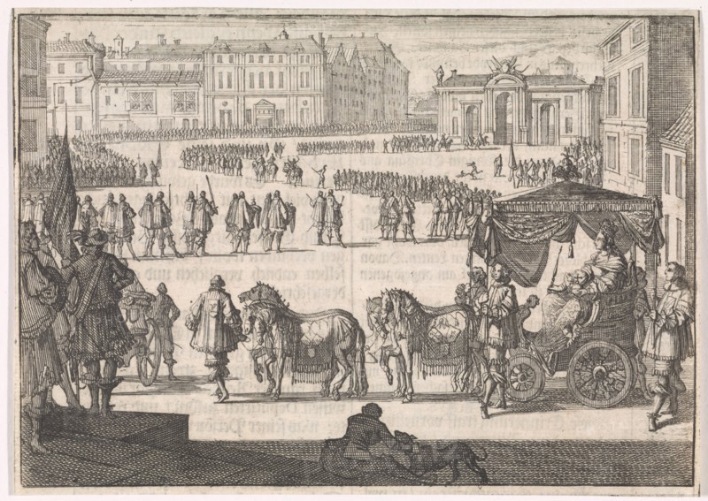 Inauguration of Christina, Queen of Sweden in Stockholm, 1650, Johann David Zunnern, 1701