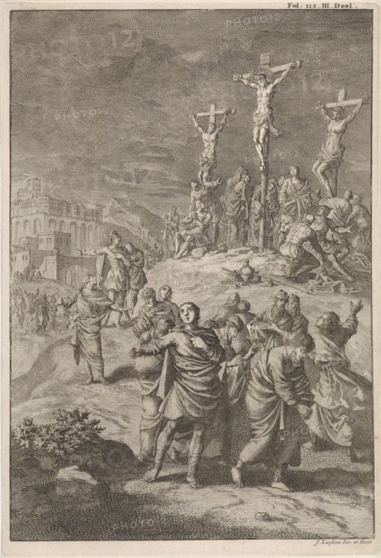 Solar Eclipse at the death of Christ, Jan Luyken, William Broedelet, 1700