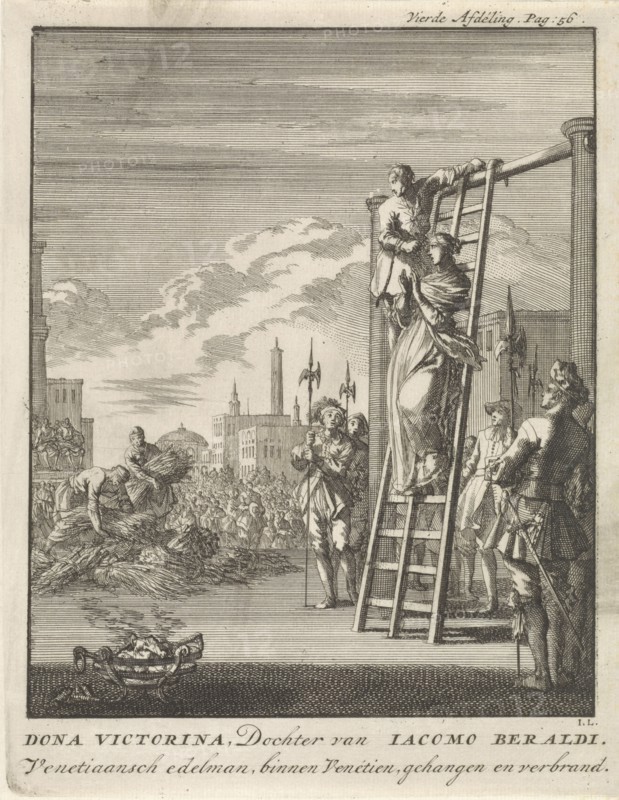 Execution of Victorina, Jan Luyken, Jan Claesz ten Hoorn, 1699