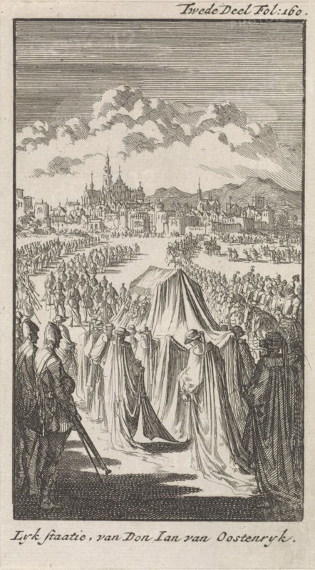 Funeral procession of Don Juan of Austria, 1574, Jan Luyken, Engelbrecht Boucquet, 1699