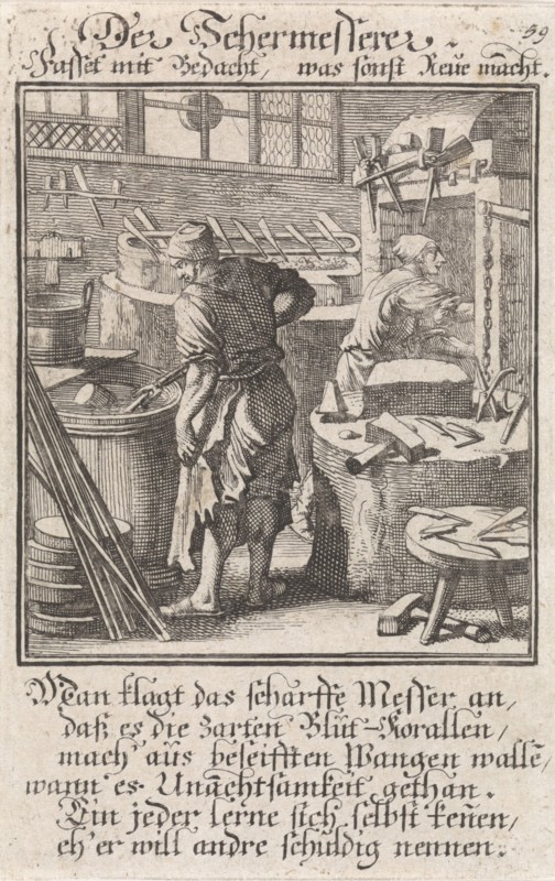 Cutler, Caspar Luyken, Anonymous, 1711