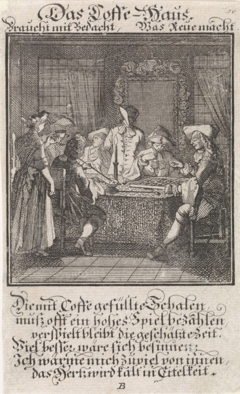 Coffee house, Caspar Luyken, Anonymous, 1711