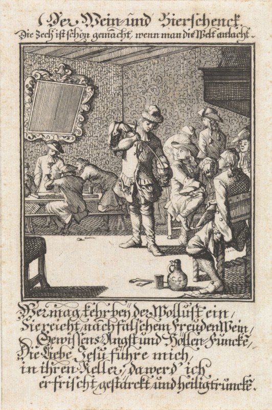 Wine and beer pourer, Caspar Luyken, Anonymous, 1698