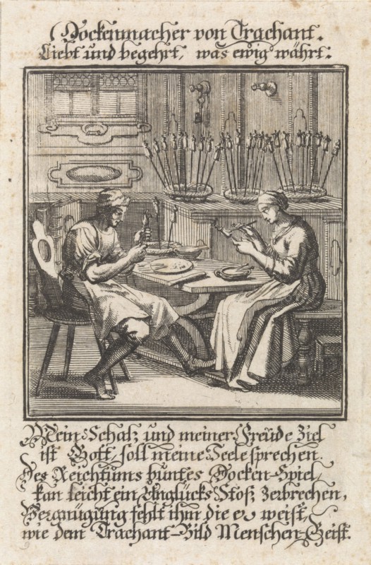 Dolls maker. Jan Luyken, Anonymous, 1698