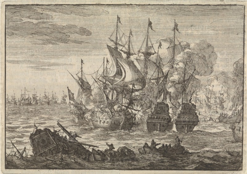 Battle of Beachy Head, 1690, Jan Luyken, Pieter van der Aa (I), 1698