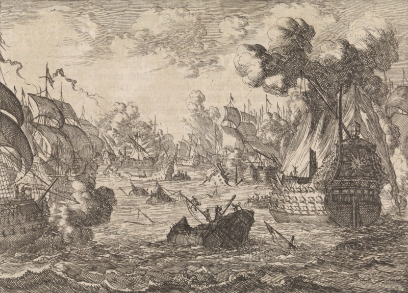 Battle of Cape La Hogue, 1692, Caspar Luyken, Pieter van der Aa (I), 1698