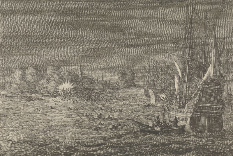Ostend conquered by the Spaniards from the French, 1658, Caspar Luyken, Pieter van der Aa (I), 1698