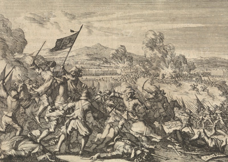 Victory of Sweden in the army of the emperor at Wittstock, 1636, Caspar Luyken, Pieter van der Aa (I), 1698