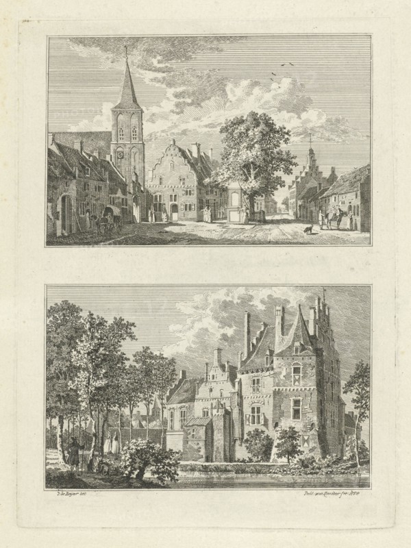 Village view in Griethausen, The Netherlands, Paulus van Liender, 1758