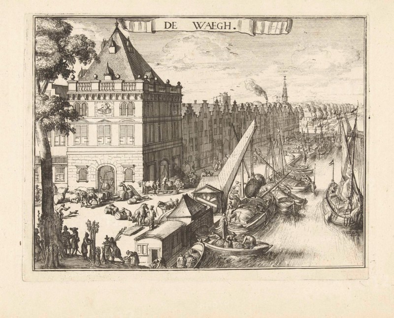 View of the Waag in Haarlem, Romeyn de Hooghe, 1688-1689, The Netherlands