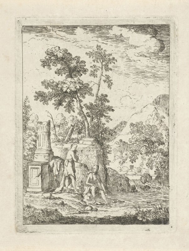 Bathing girls, Simon Klapmuts, 1768