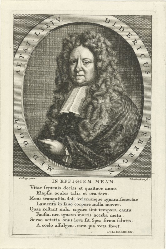 Portrait of Didericus Liebergen, Jacobus Houbraken, Didericus Liebergen, 1708-1780