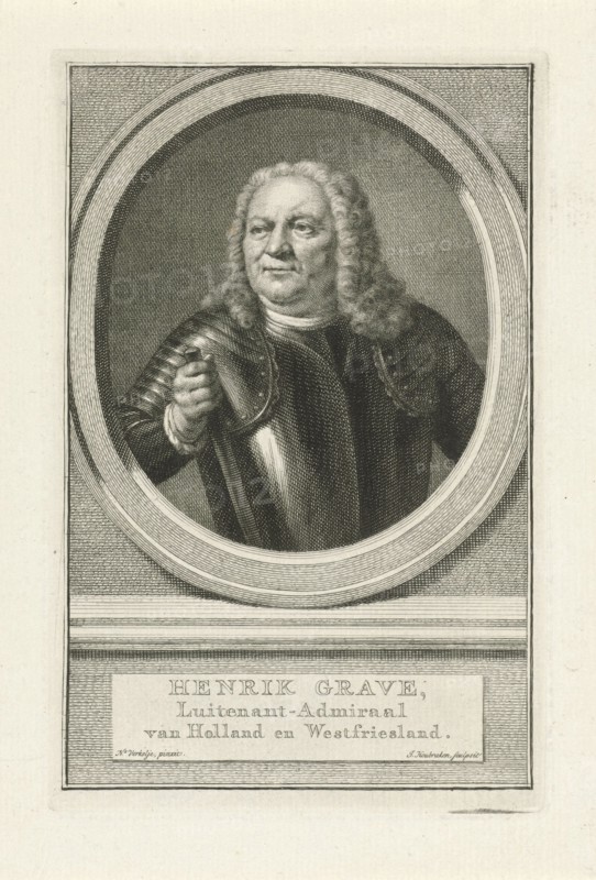 Portrait of Henry Grave, Jacob Houbraken, 1749 - 1759