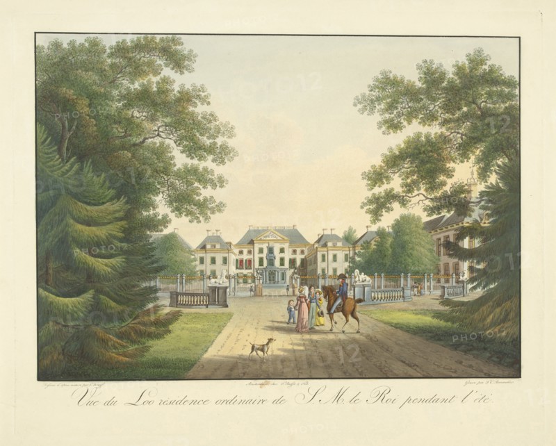 View of Het Loo Palace, The Netherlands, Frederik Christiaan Bierweiler, Frans Buffa en Zonen, 1793 - 1831