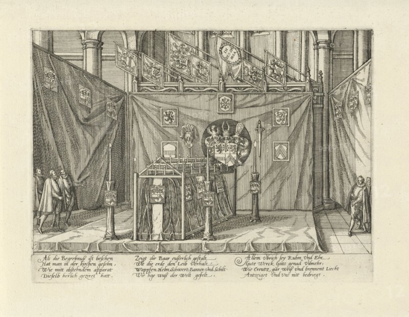 Chest in a church interior, Anonymous, 1592