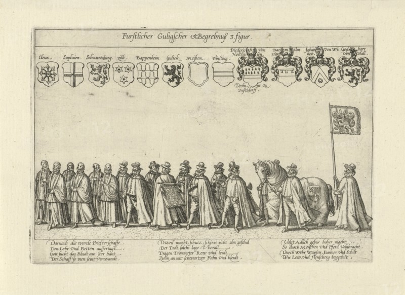 Funeral procession with scholars and nobles, Anonymous, 1592