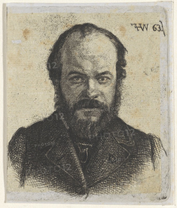 Portrait of Jan Weissenbruch, Frederik Hendrik Weissenbruch, 1863