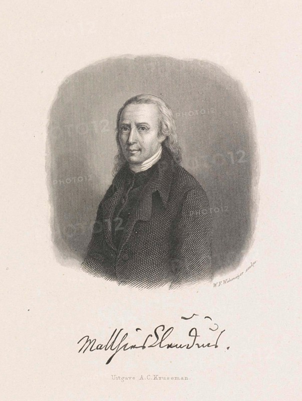 Portrait of Matthias Claudius, Willem Frederik Wehmeyer, Arie Cornelis Kruseman, 1842 - 1873