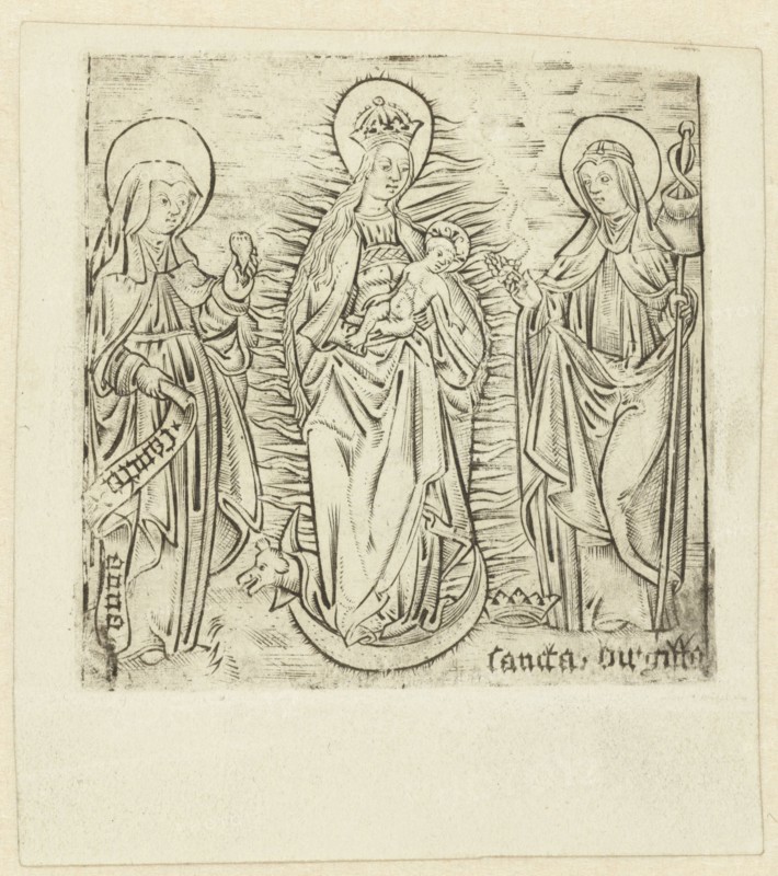 Madonna with Saint Anna and Brigitta, Anonymous, 1470 - 1490