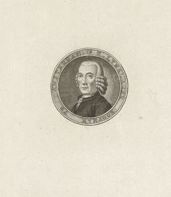 Portrait of Eliza Lynslager, print maker: Abraham Jacobsz. Hulk, 1787