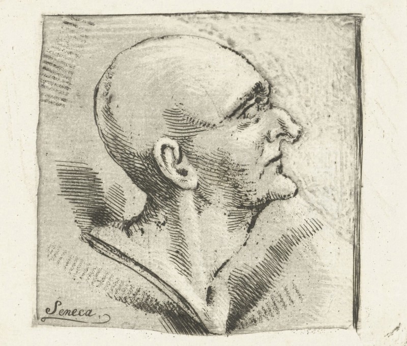 Portrait of a philosopher, statesman and dramatist Seneca the Younger, Willem Bilderdijk, 1766-1831